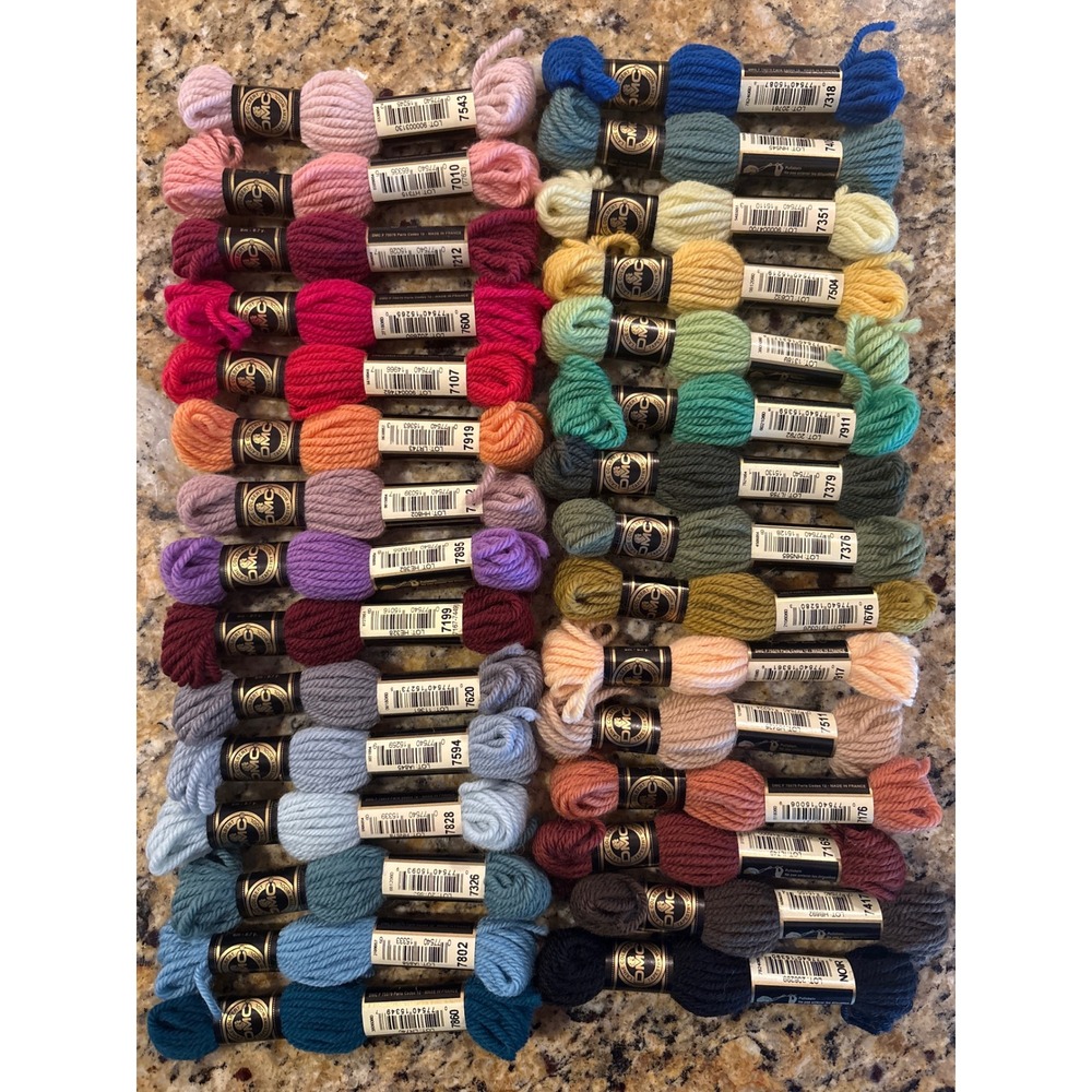 30 DMC Laine Colbert Skeins Embroidery Virgin Wool France Needlepoint Threads